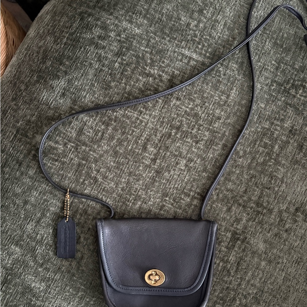 Coach Black Leather Everette Crossbody Bag